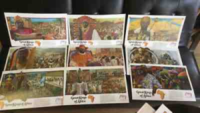 Budweiser 1984 Great Kings and Queens of Africa 18 posters w/ orig box