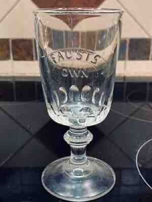 Budweiser Beer Faust Own embossed Stemmed glass - St. Louis Missouri