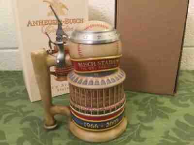 Anheuser-Busch Budweiser St. Louis BUSCH STADIUM STEIN 1966-2005 CERAMARTE CS682