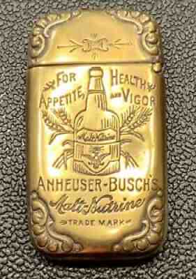 Budweiser Beer Anheuser Busch Match safe #4 Malt Nutrine - St. Louis Missouri