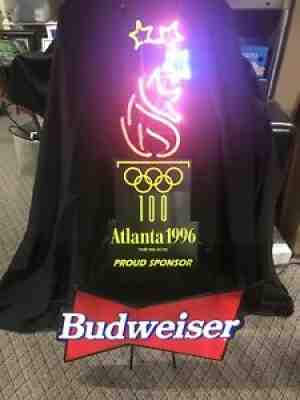 1996 Atlanta Olympics Budweiser Neon Sign RARE!! Working And Clean