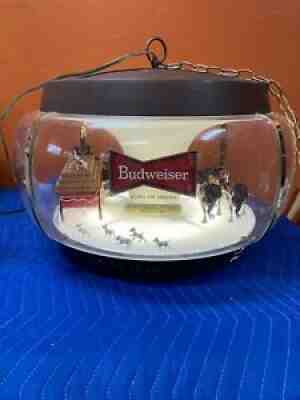 Budweiser Beer Clydesdale Parade Rotating Carousel Globe Bar Light