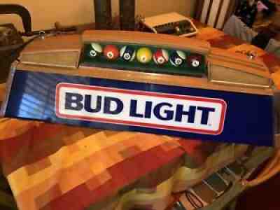 Vintage 1987 BUD LIGHT Pool Billiards Balls Table Hang Light Bar Man Cave