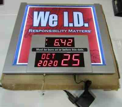 Budweiser WE ID Digital Lighted Sign Clock Born Before Date