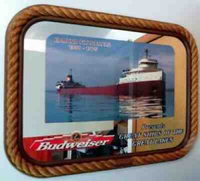 Budweiser Mirror Sign - Ships Of The Great Lakes