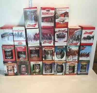 Budweiser Holiday Christmas Steins All forty 1980-2019Â 