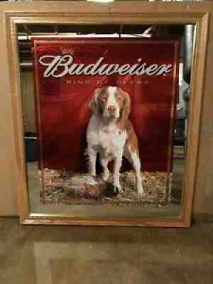 Budweiser Brittany Spaniel Hunting Dog Beer Mirror