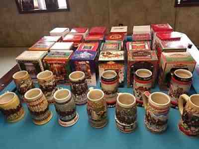 Budweiser Holiday Christmas Steins 1980-2019 FULL SET new in box 40 steins 2018