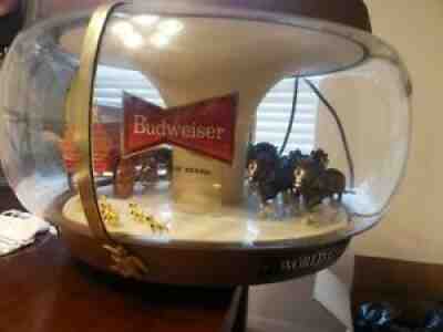 Vintage Budweiser World Champion Clydesdale Team Lighted, Hanging Carousel