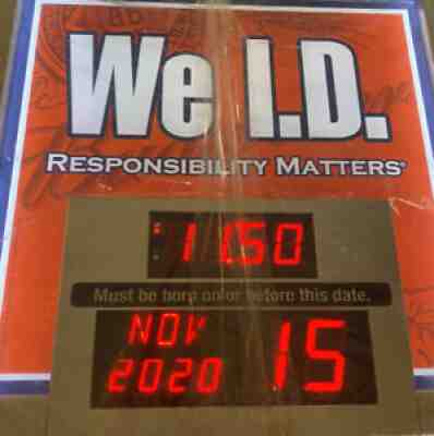 Budweiser WE ID Digital Lighted Sign Clock Born Before Date NEW