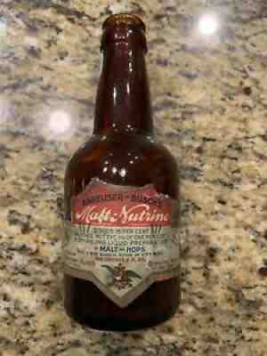 Budweiser Beer Anheuser Busch Malt Nutrine 7 Ounce Bottle St. Louis Missouri