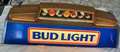 Vintage 1986 Bud Light Pool Table Light Billiard Balls Man Cave (14â? X 40â?)