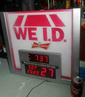 Bud Budweiser Bow Tie Lighted Sign 