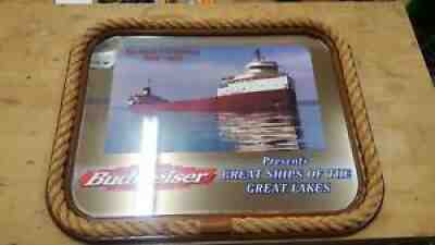 Budweiser Mirror Sign - Ships Of The Great Lakes Edmund Fitzgerald