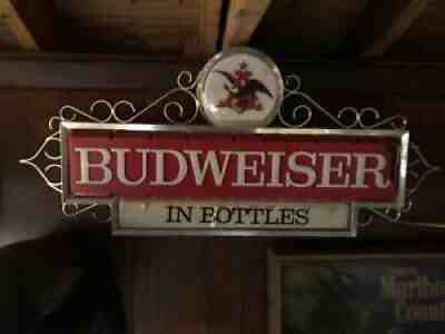 Vintage 1967 Original Budweiser Beer Lighted Sign