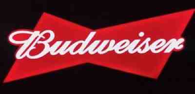 Budweiser King Of Beers Bow Tie Logo LED Beer Sign 38x18â? - Brand New In Box!