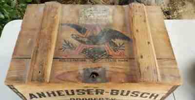 Original 1933 Anheuser Busch BUDWEISER Beer Wood Crate Pre-War OnIzed Exct