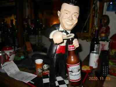 RARE Budweiser Beer 2005 BUD SMILING CHARLIE BAR Figure STATUE Man Cave