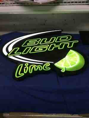 Bud Light Lime LED Light Bar Pub Neon Sign Man Cave