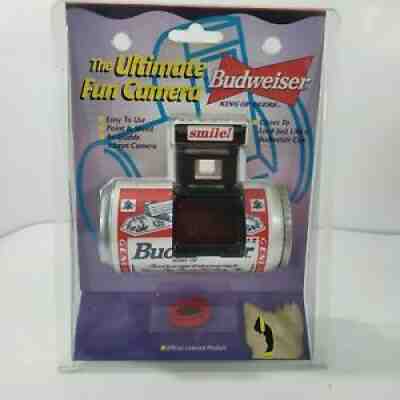 New Vintage 1998 Budweiser Can Camera with Flash The Ultimate Fun CANMERA? 35mm