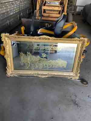 Vintage Budweiser Clydesdales Mirror Rare Gold on Gold 58â? x 34â?