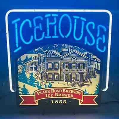 Icehouse Plank Road Brewery 1855 Neon Light Sign Bar Man Cave Tested