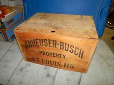 Ultra RARE Original 1942 Vintage ANHEUSER BUSCH BUDWEISER Wooden Beer Crate