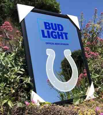 Bud Light NFL Indianapolis Colts Football Beer Bar Mirror Man Cave Pub New