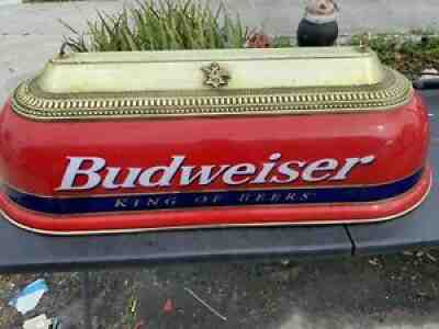 Vintage 4' Budweiser King of Beers Hanging Pool Table Light