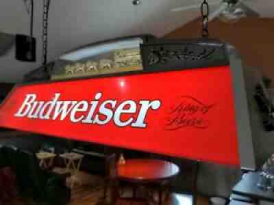 Vintage 1988 Budweiser Pool Table Light Clydesdale