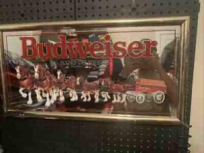 Vintage (1992) Budweiser King of Beers Clydesdale Bar Mirror