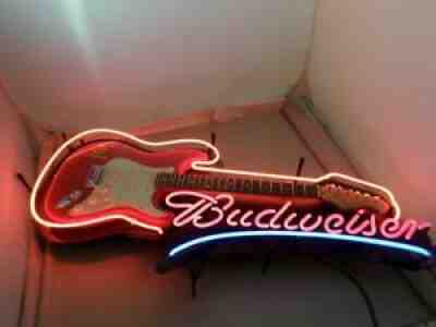 Budweiser Limited Edition Electric Guitar Neon Sign