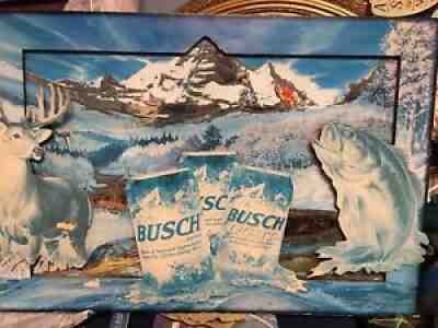 Busch Light Deer Fish 3D Mirror. 2000