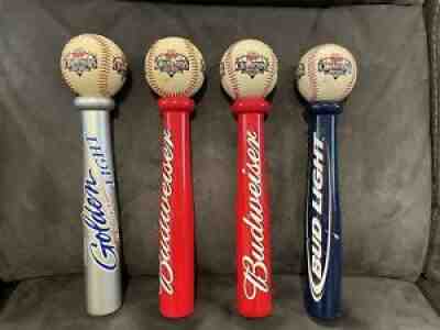 4 Minnesota Twins Budweiser, Bud Light, Michelob Golden Draft Beer Tap Handles