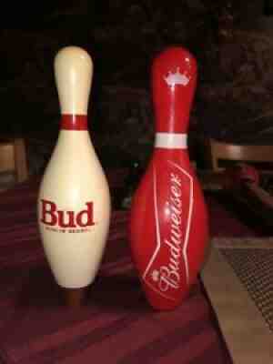 BOWLING PIN BUDWEISER BEER TAP HANDLES! RARE/VINTAGE!