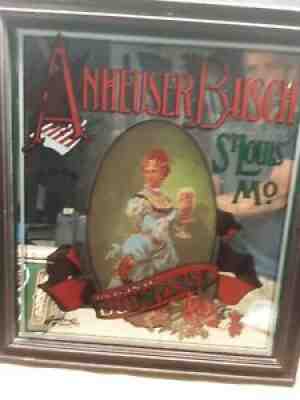 Anheuser Busch Original Budweiser 1974 Sign / Mirror