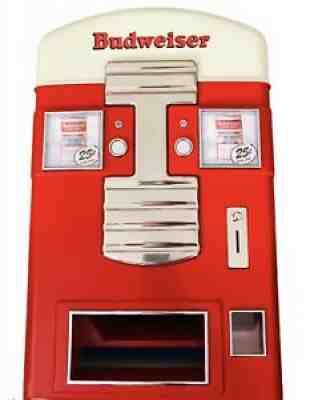 BUDWEISER LIGHTED COOLER CAN DISPENSER MACHINE TRAXON VINTAGE MAN CAVE RARE