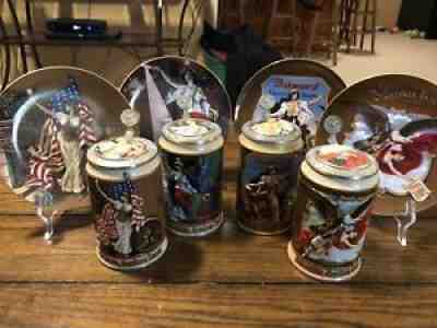 Anheuser Busch -Budweiser Archives Series Steins and Plates