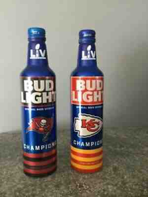 Budweiser Aluminum Bottles Bud Light KC Chiefs 2021 unintended