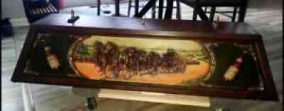 Vintage Budweiser Pool Table Light with 3-D Clydesdale Horses Extremely Rare