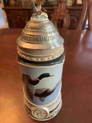 Ducks Unlimited Waterfowl Of North America Beer Stein #5633 Into The Wind