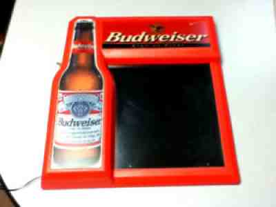 Budweiser beer sign light lighted wall display bar special board Menu writtable