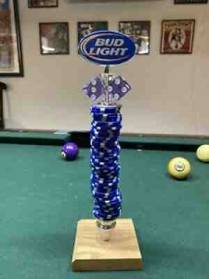 Bud Light Casino Poker Chips Dice Beer Tap Handle 12â?