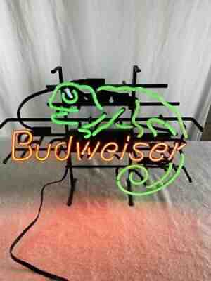 Vintage Budweiser Louie The Lizard Neon Sign RARE Made In USA 22