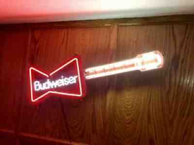 Vintage Budweiser Guitar neon sign Light Collectible Bar Beer Advertise