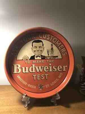 vintage budweiser beer tray 1940â??s Waiter Test Tray. Real And Rare