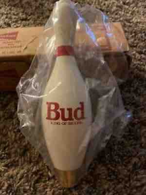 Budweiser Kingpin Beer Tap Handle Knob 10â? Bowling Pin