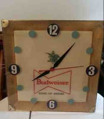 Rare Vintage Antique Budweiser Lighted Clock Dated 1964 Find Another