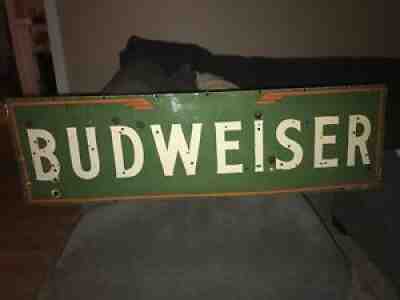 Large antique neon Budweiser Porcelain Sign