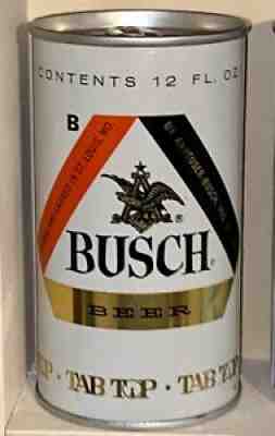 Busch Test Can, Pull Tab Top Beer Can, Anheuser Busch, St. Louis, MO. Budweiser